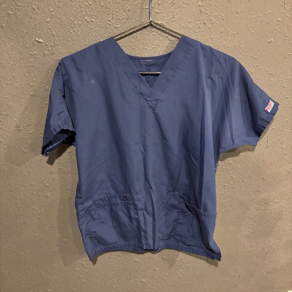 Cherokee Navy V-Neck Scrub Top